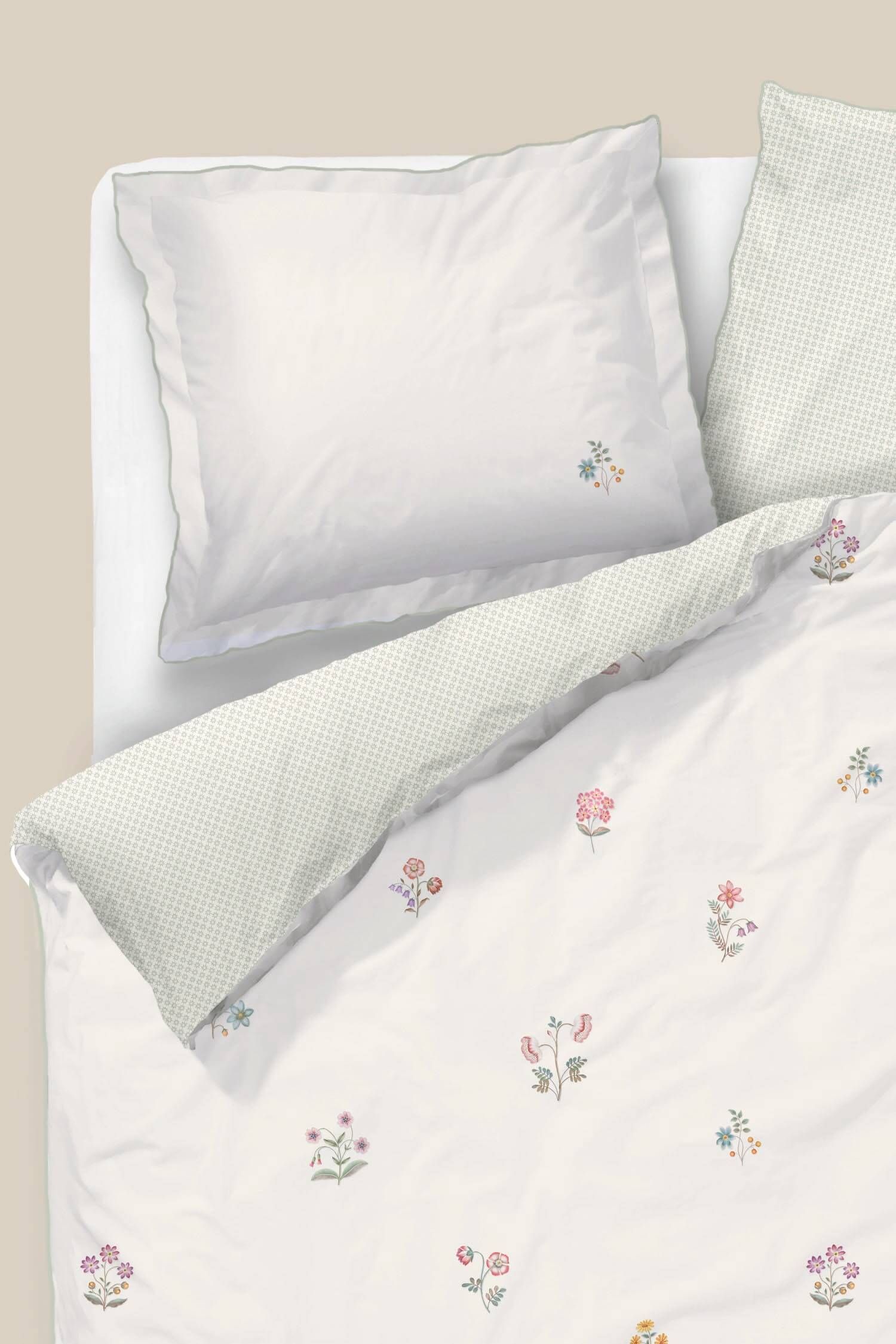 Pillowcase Mughal Flower Off-white