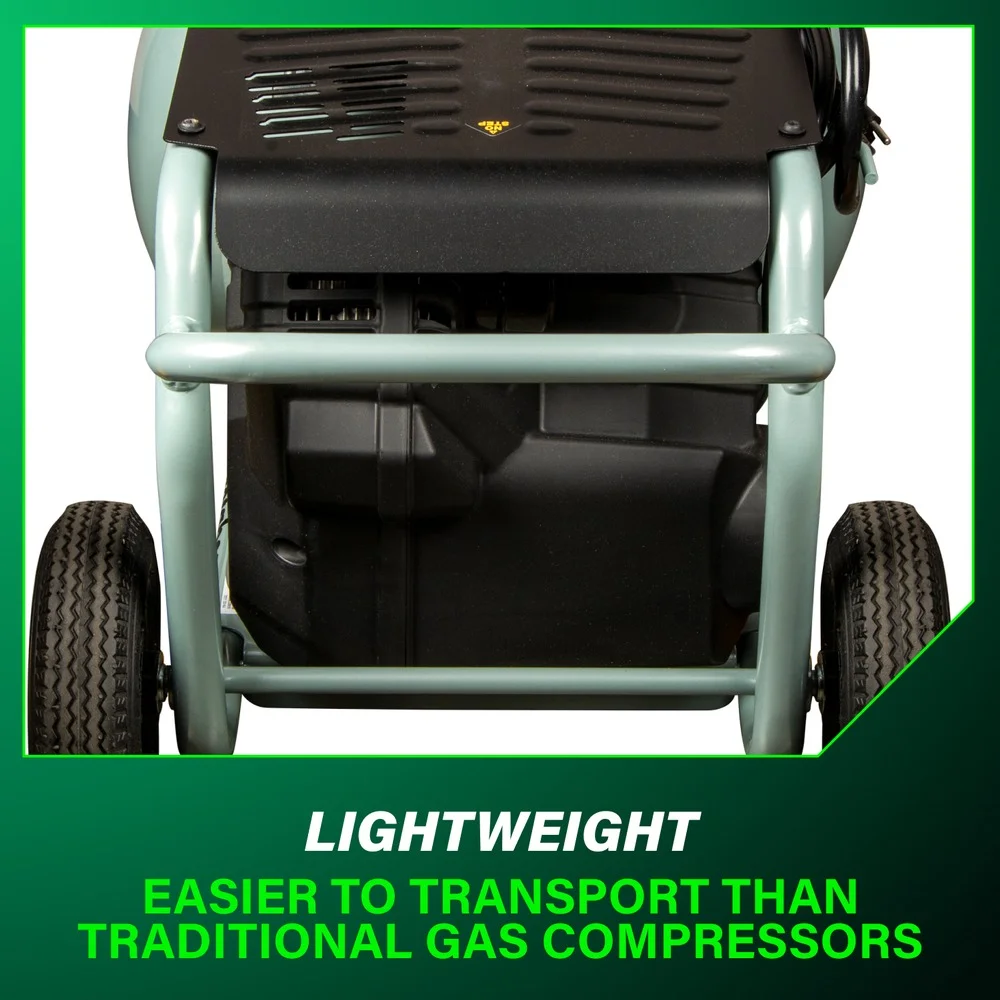 Metabo HPT Air Compressor, THE TANK, 8-Gallon Trolley Air Compressor, 225 PSI, Versatile for Use with Framing, Siding, Finish, or Roofing Nailers, Easy Mobility with Rubber Tires, EC1315S - Image 6
