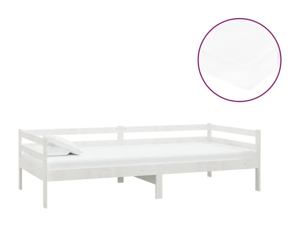 Sofá cama con colchón Decoesp maciza blanco 90x200 cm 21885LUPT