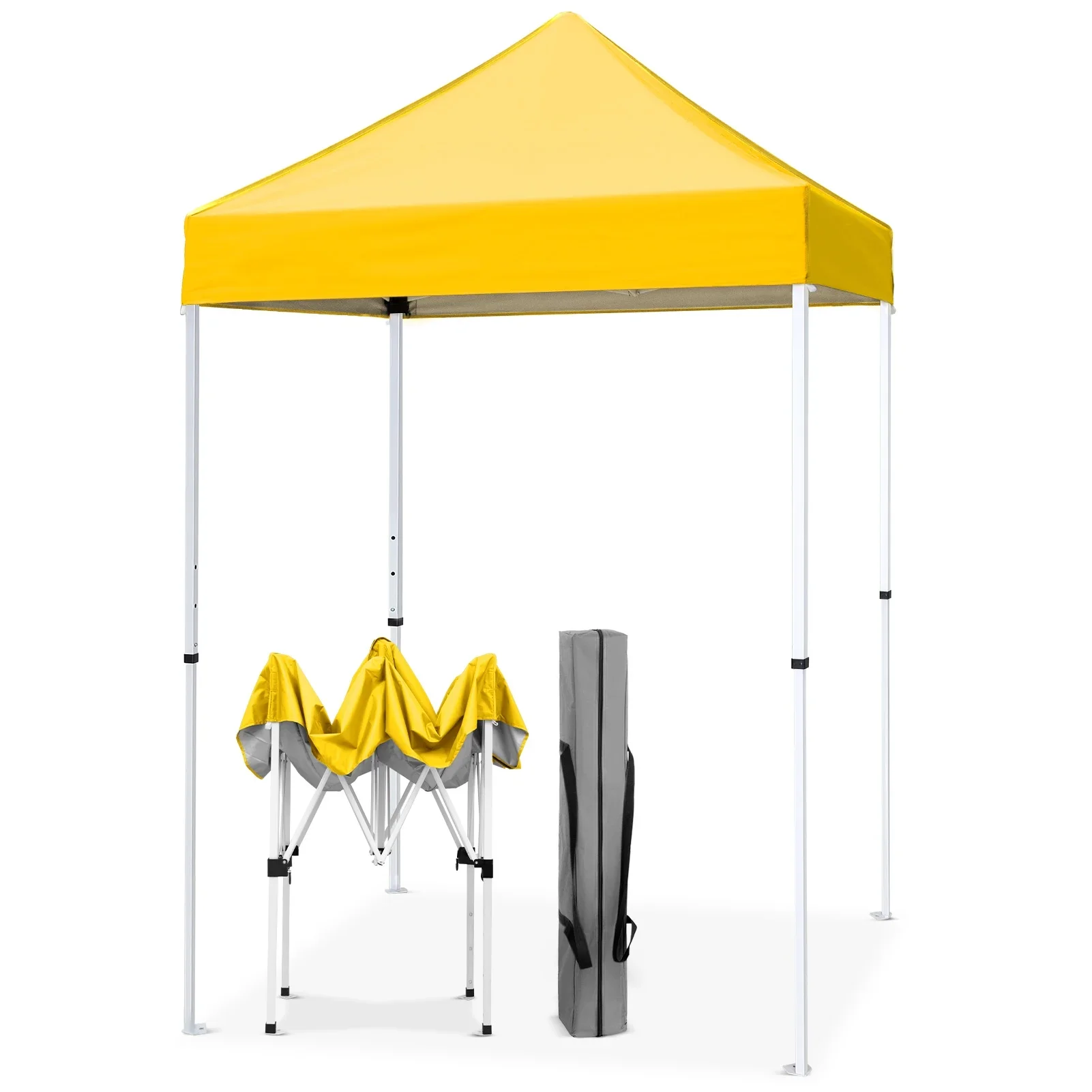 EAGLE PEAK 5x5 Pop up Canopy Tent Instant Outdoor Canopy Easy Set - up Straight Leg Folding Shelter（blue）