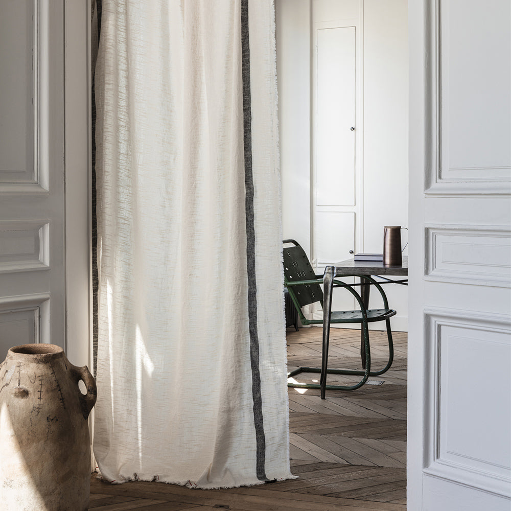 Rideau à franges - Blanc Optique