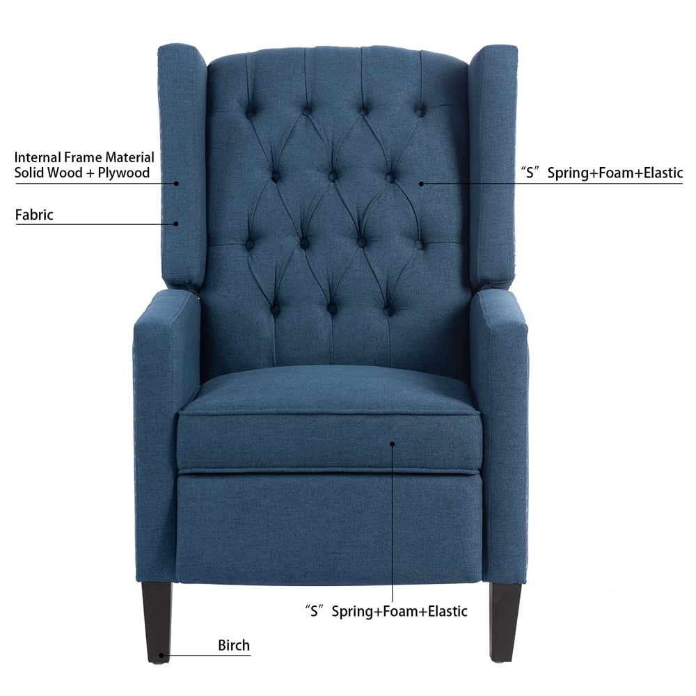Triple Tree Modern Fabric Foam Wood Solid Print Nailhead Trim Accent Chair, Beige - Image 27