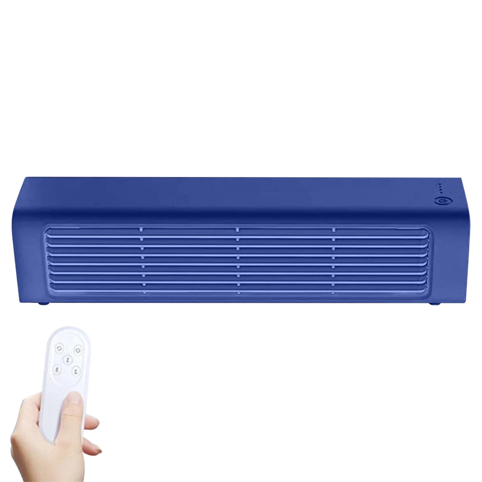 Portable Air Conditioners Wall Mounted Table Top Fan With Remote Control Bladeless Fan Mini Air Conditioner with 3 Speeds Adjustable Wind Direction Suitable for Offices Bedrooms Camping Blue - Image 2