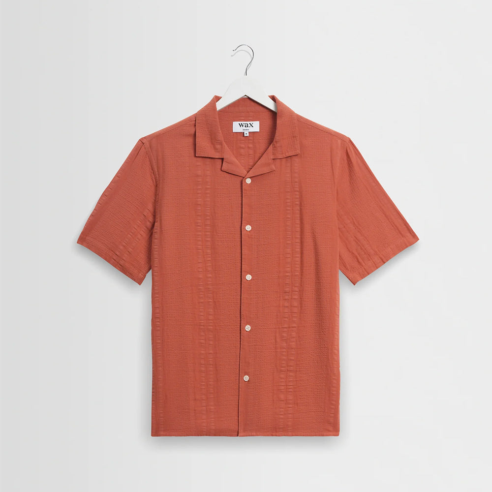 Wax London - Chemise Didcot SS - Rust