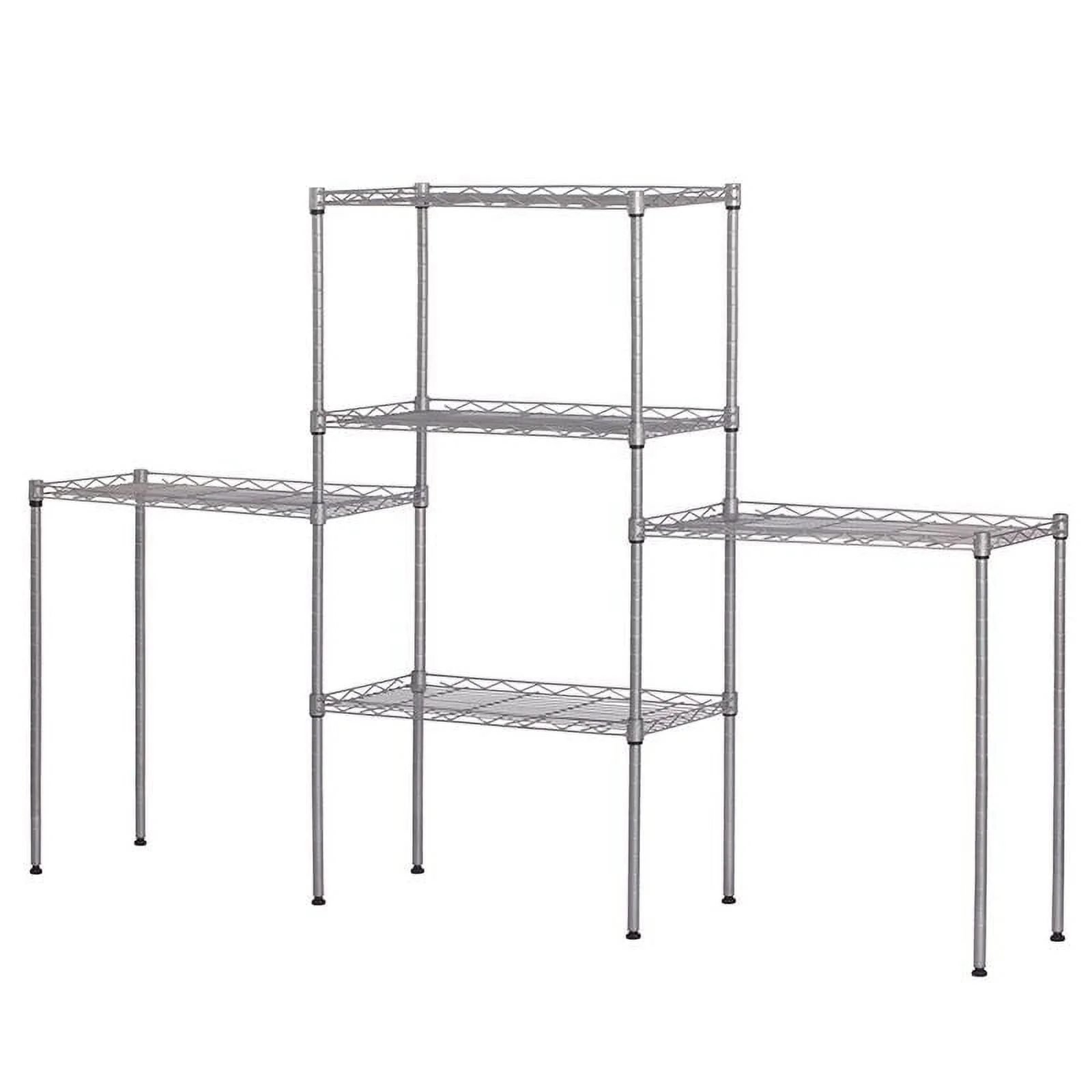 SamyoHome 60"x 22"x 12" Heavy Duty Steel Storage Rack Metal Shelf Wire Shelving, Silver - image 2