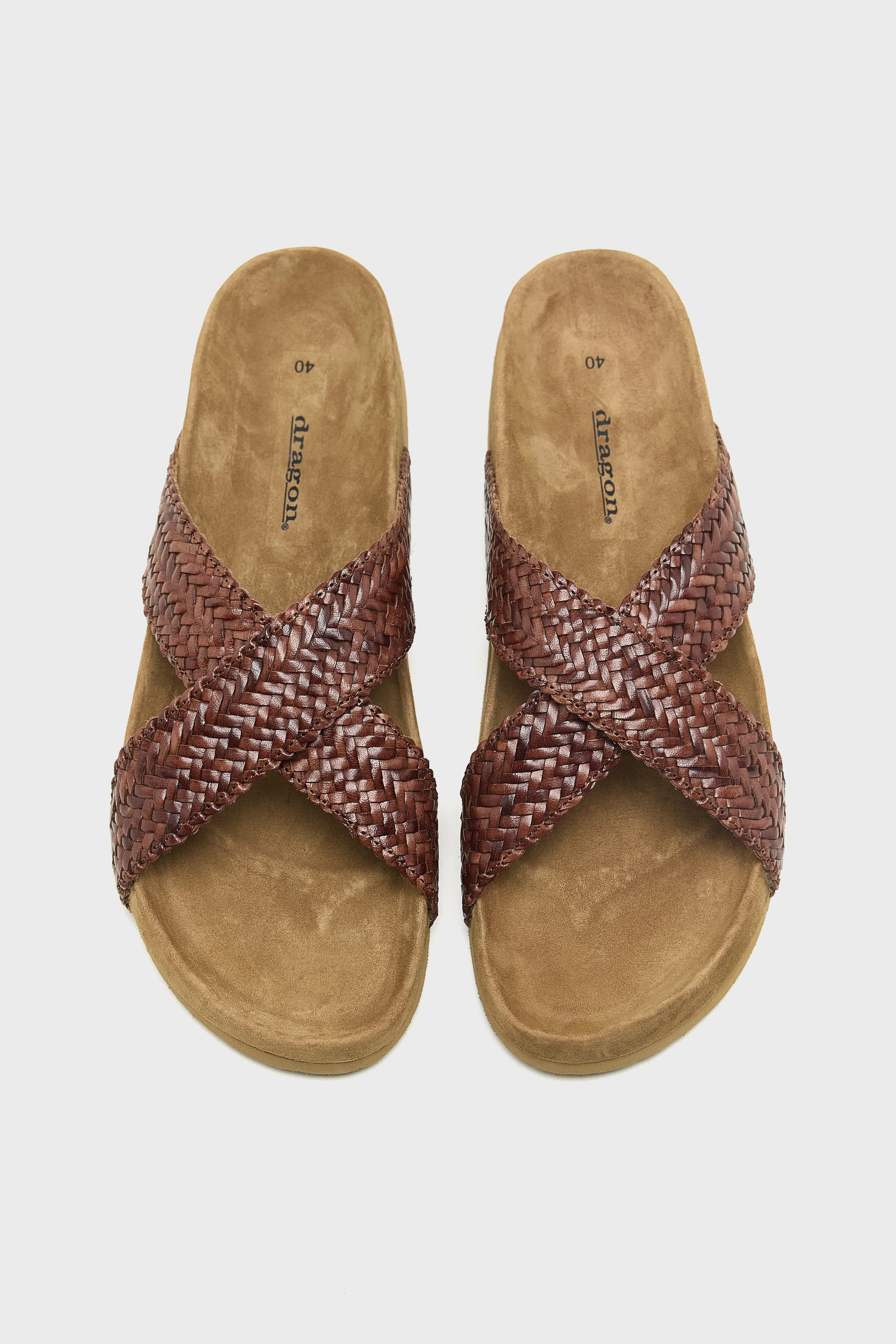 Bellerose Handwoven Leather Sandals  (261 / W / DARK BROWN)