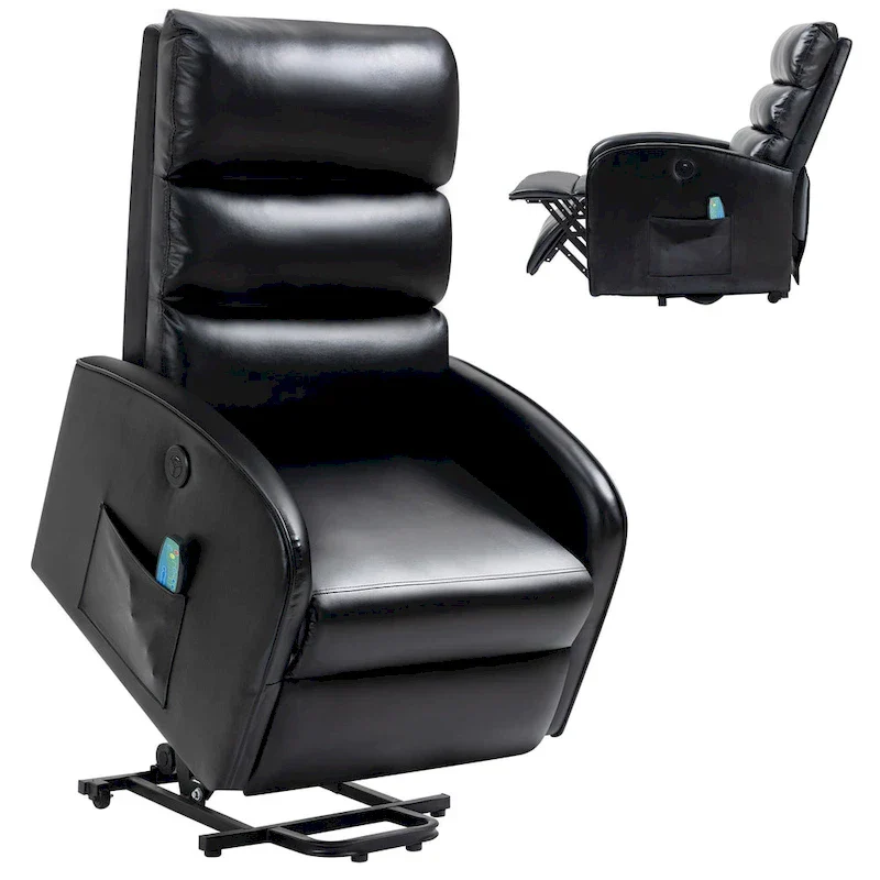 AVAWING Contemporary Electric Recliner with Power Lift and Massage Features