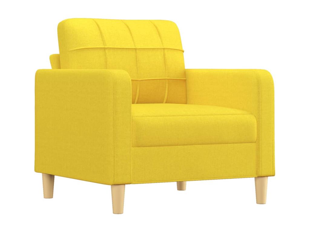 Sillón de tela amarillo claro 60 cm