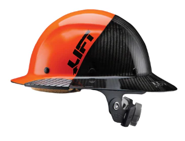Lift Safety Dax Carbon Fiber 50/50 Full Brim Hard Hat Blue - KTF Painting Interior Exterior