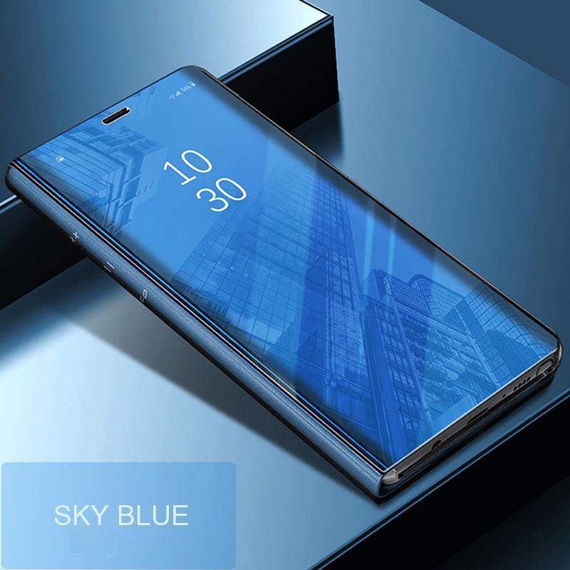 Smart Mirror Flip Case For Samsung Galaxy A40 A50 A60 A70 A80 A90 Case Clear View Flip Phone Cover Cases