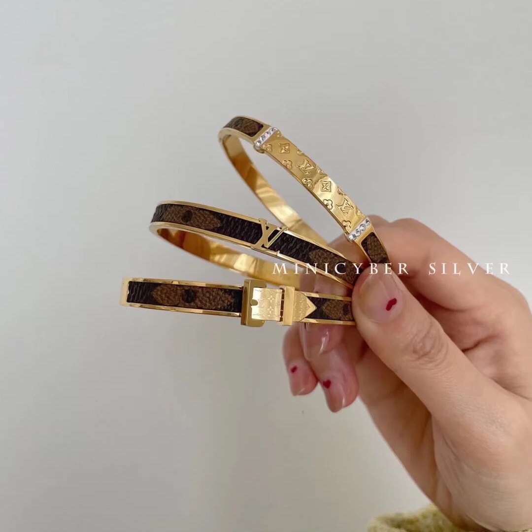 Louis Vuitton Vintage Leather Bangle Bracelet - Original Replica Club