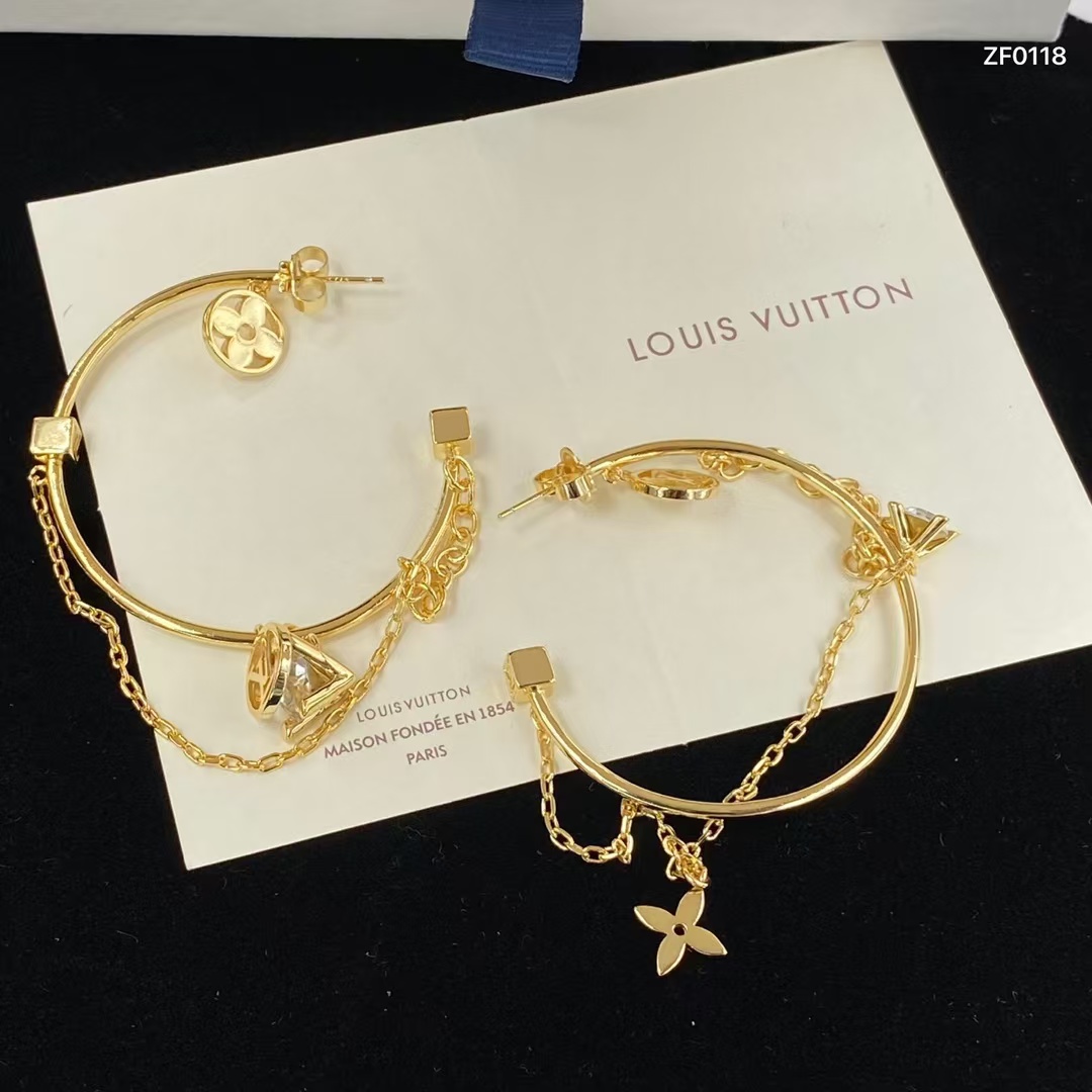 Louis Vuitton Large C Hoop Earrings - Original Replica Club