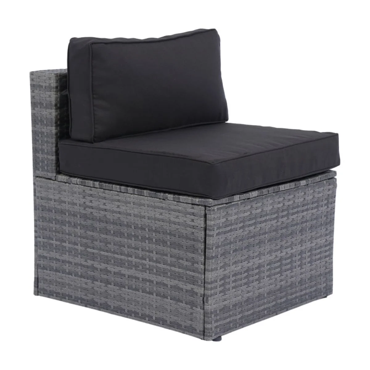 7 Piece Patio Furniture Sets Outdoor Sectional PE Rattan Outdoor Furniture Patio Conversation Set with Cushions and Glass Coffee Table, for Balcony Lawn and Garden, Gray - Image 12