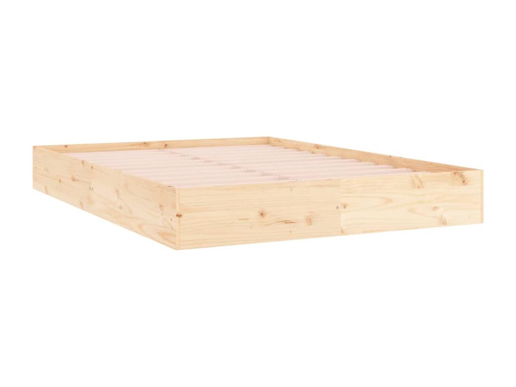 Mueblescolor de cama doble sin colchón madera maciza 150x200 cm