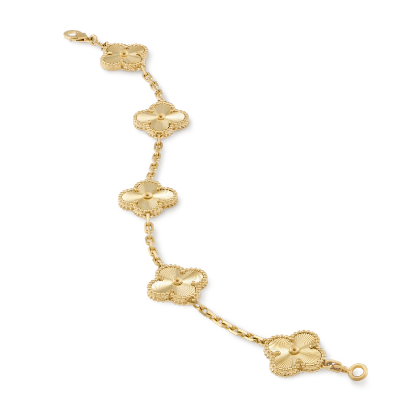 Replicate Vintage Alhambra bracelet, 5 motifs(1:1 replica) - Original Replica Club