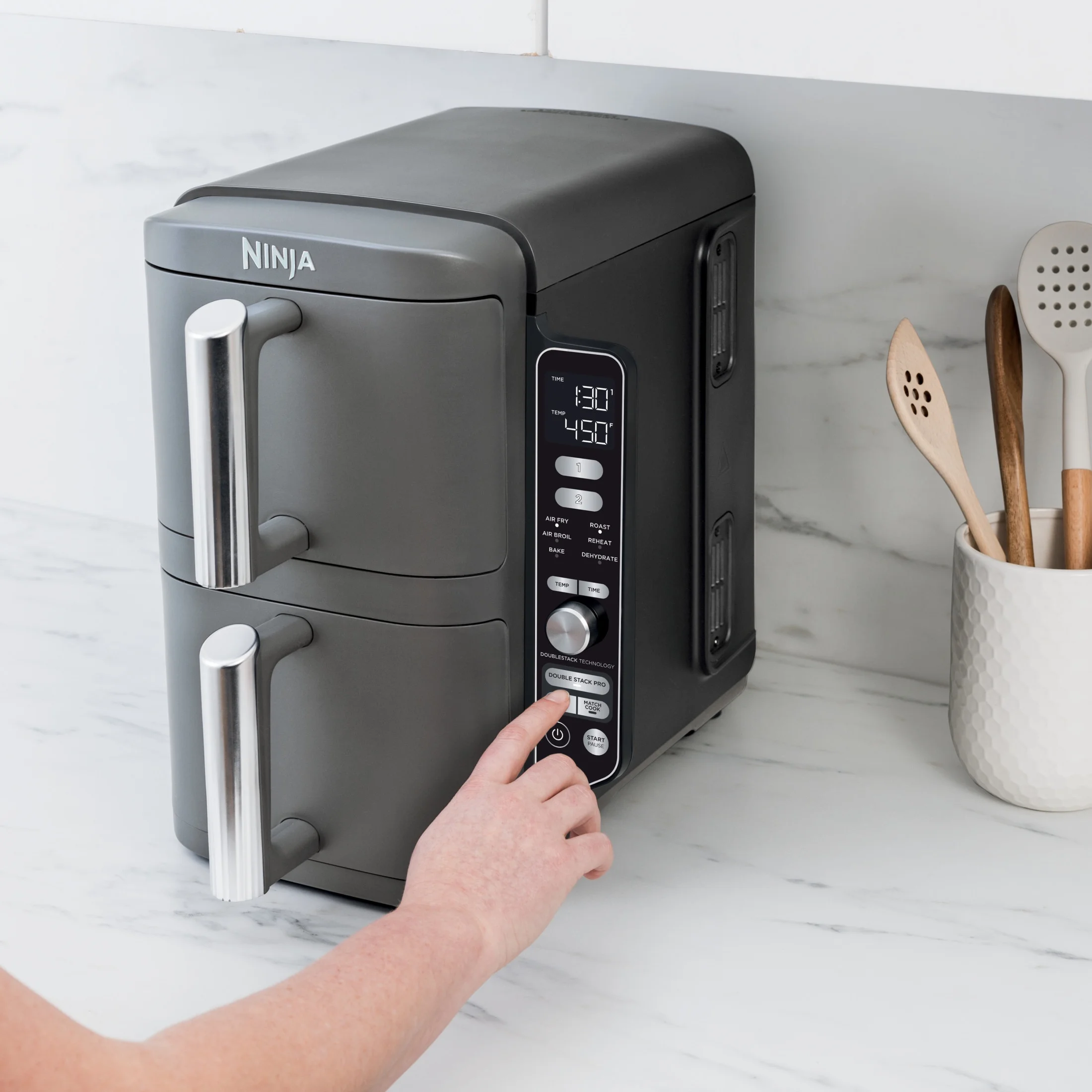 Ninja DoubleStack XL 10 QT 2-Basket Air Fryer - Image 25