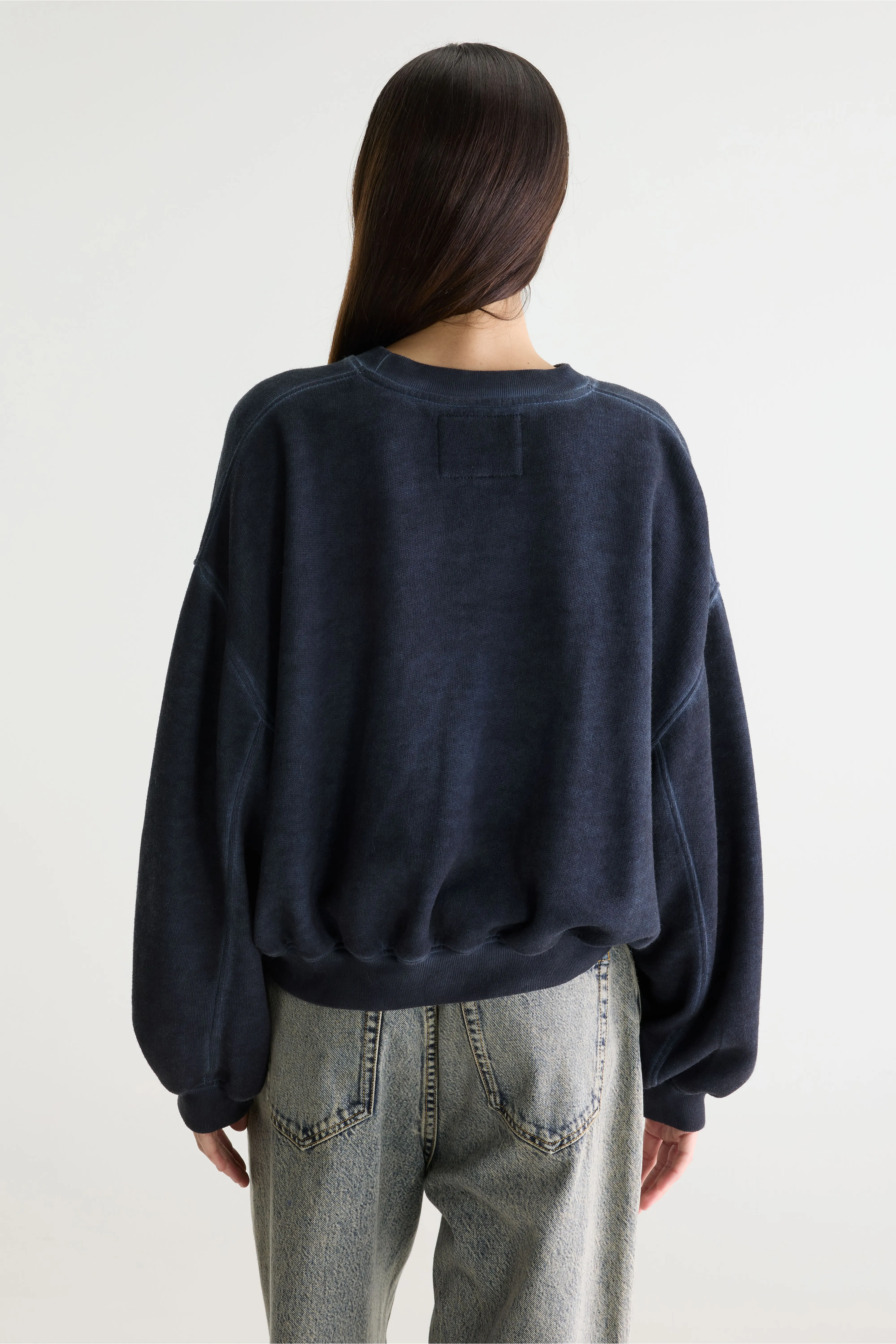Bellerose Fancy cropped crewneck sweatshirt (261 / W / NAVY)
