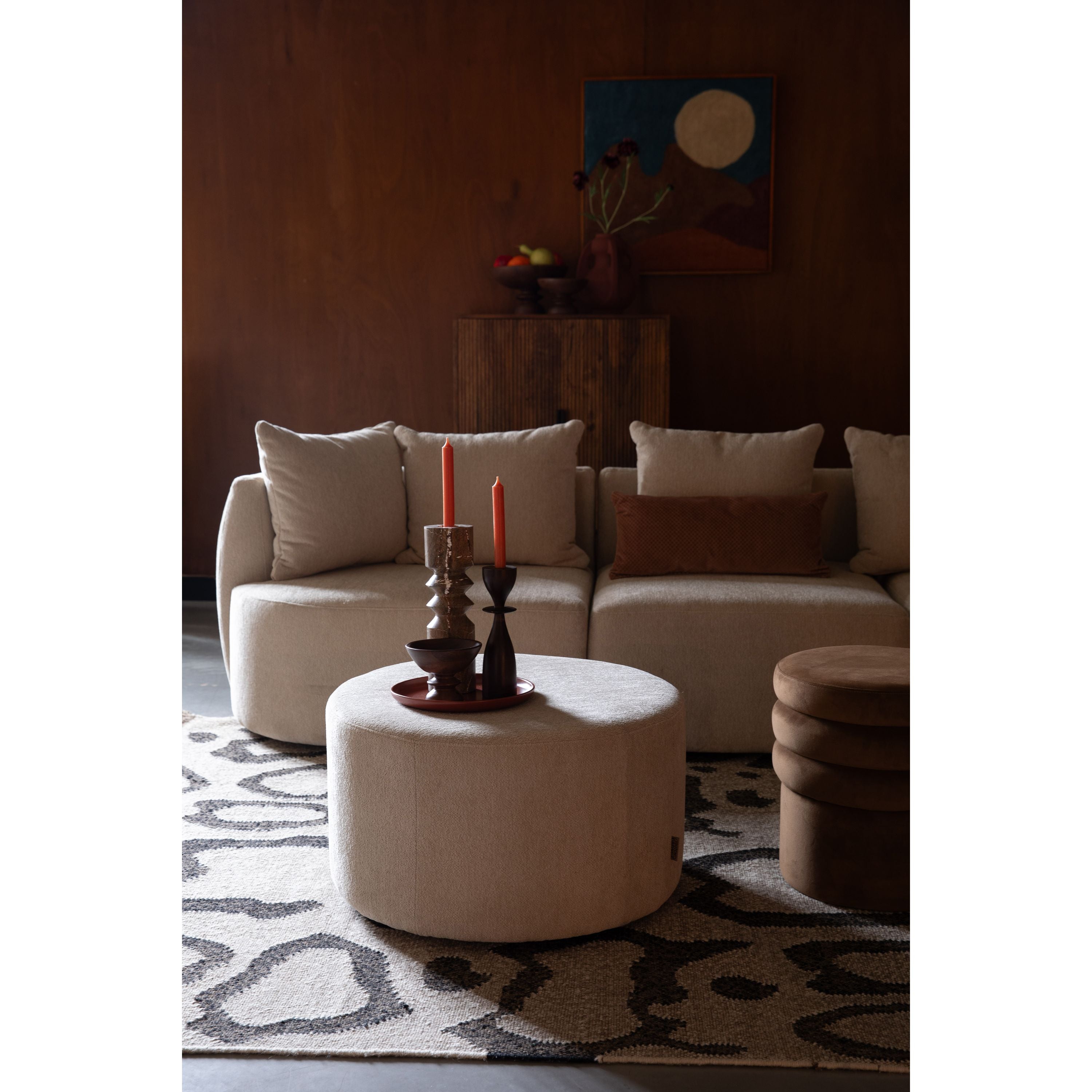 Dutchbone Rocca 4,5-zitsbank Latte  Beige