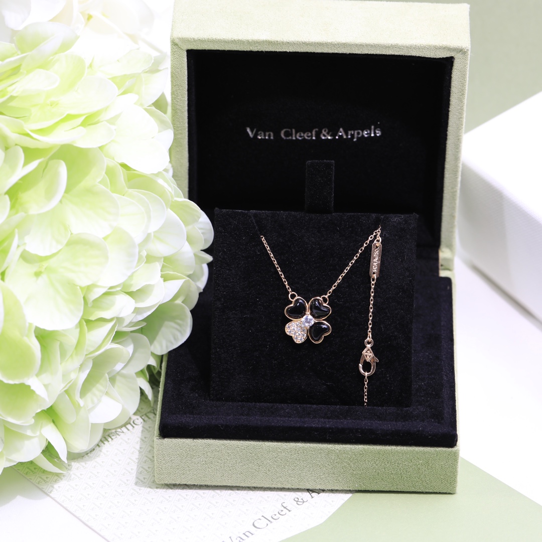 VCA Love Heart Clover Earrings Necklace - Original Replica Club