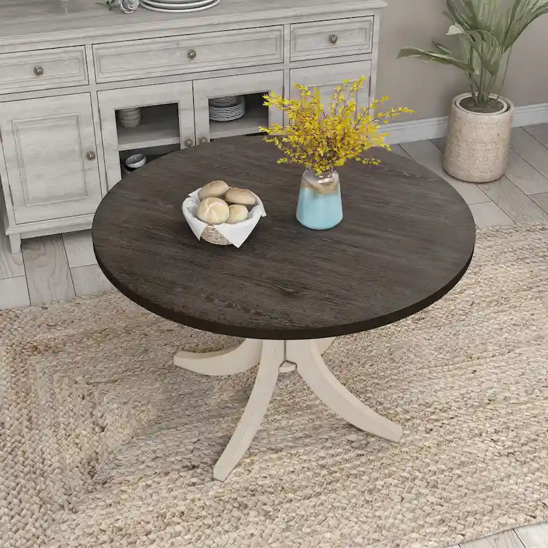 Joyfair Farmhouse 47-Inch White Wood Dining Table by Furniture of America