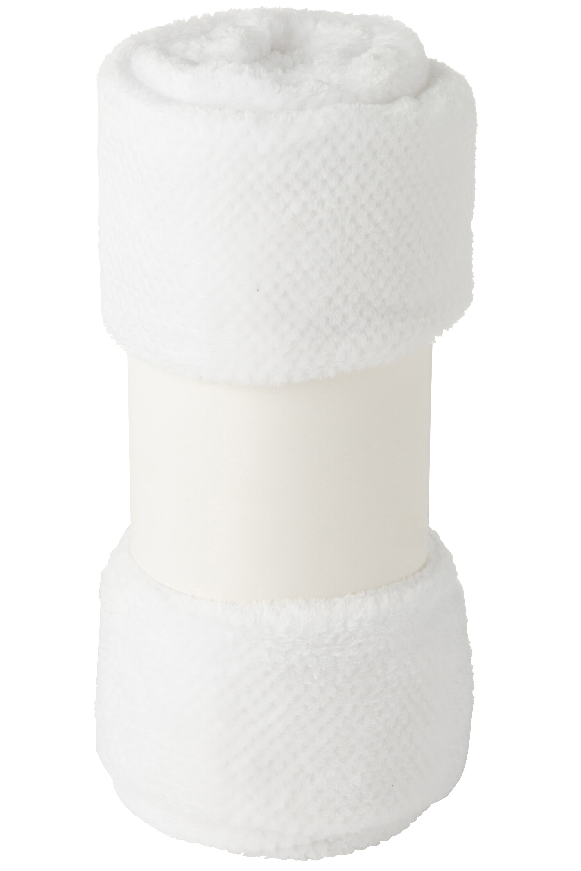 J-Line plaid Snuggle - polyester - wit