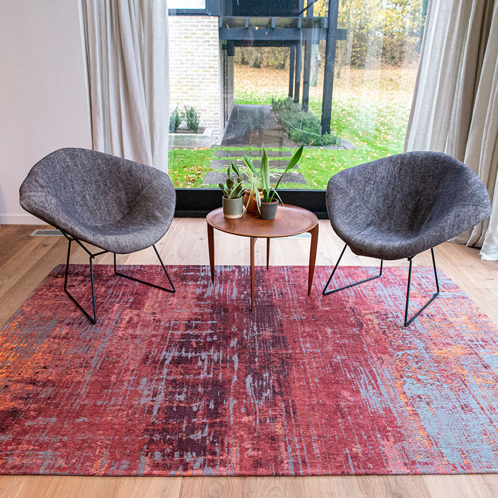 Louis de Poortere Streaks Vloerkleed 170 x 240 cm - Nassau Red