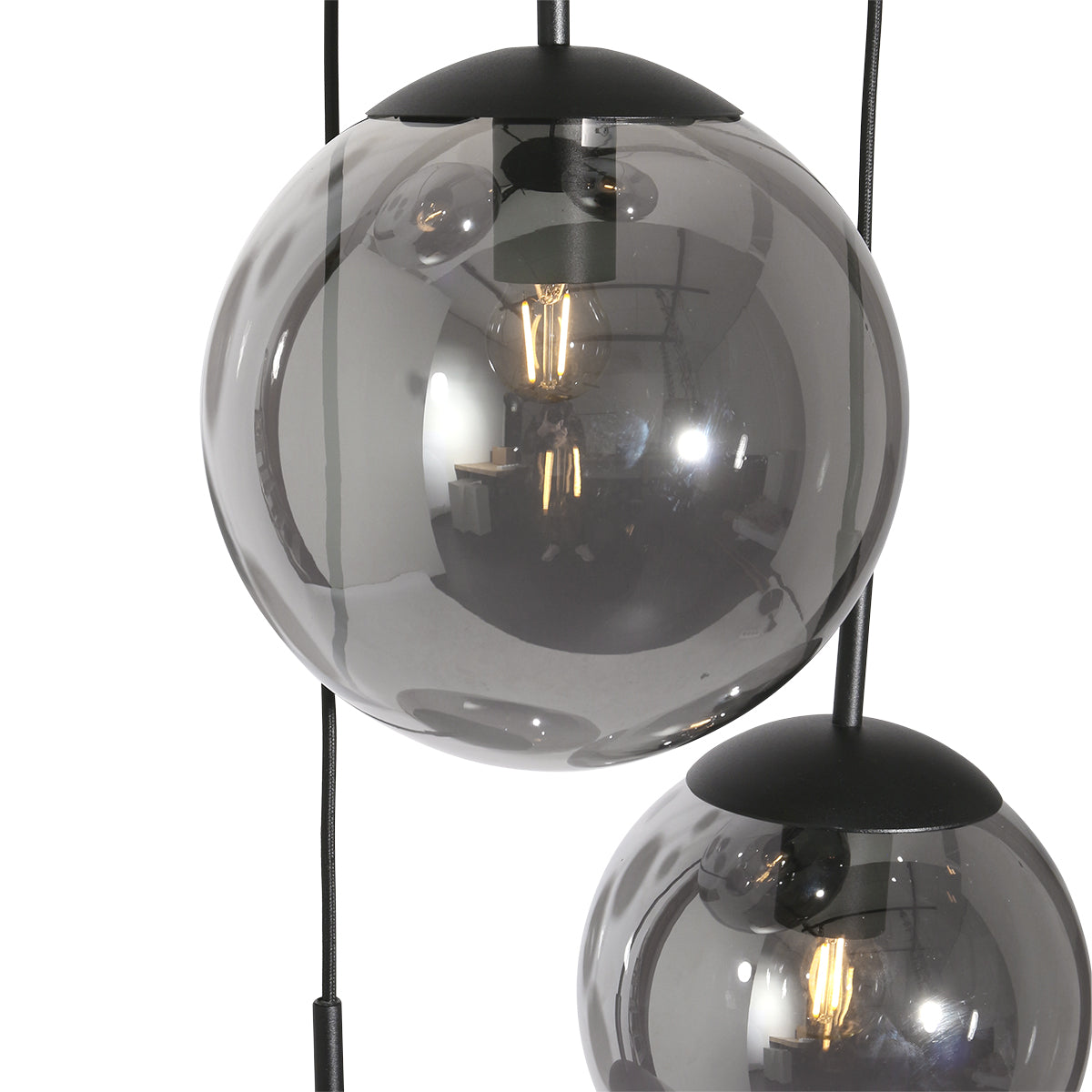 Steinhauer Hanglamp Bollique Zwart 5 Lichts 2730ZW
