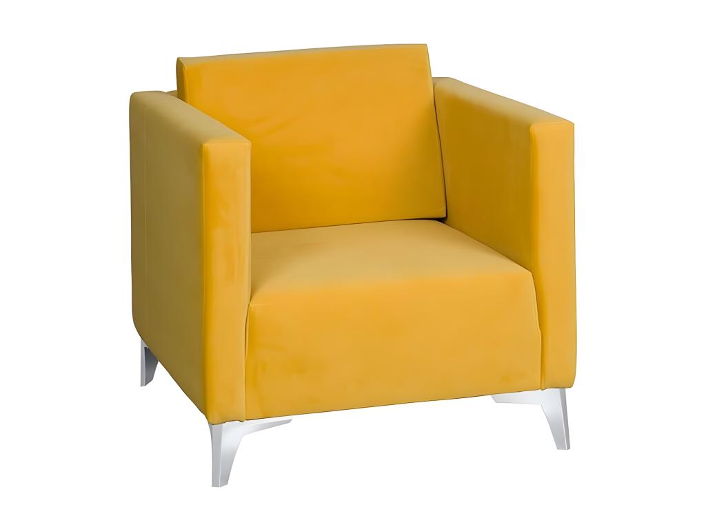 Sillón Cozetiq K102 - Amarillo - 74x76x82cm - Tapiz - Patas Plástico
