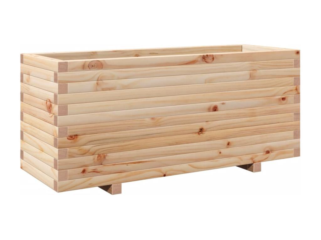 Jardinera madera maciza de pino 110x40x49,5 cm