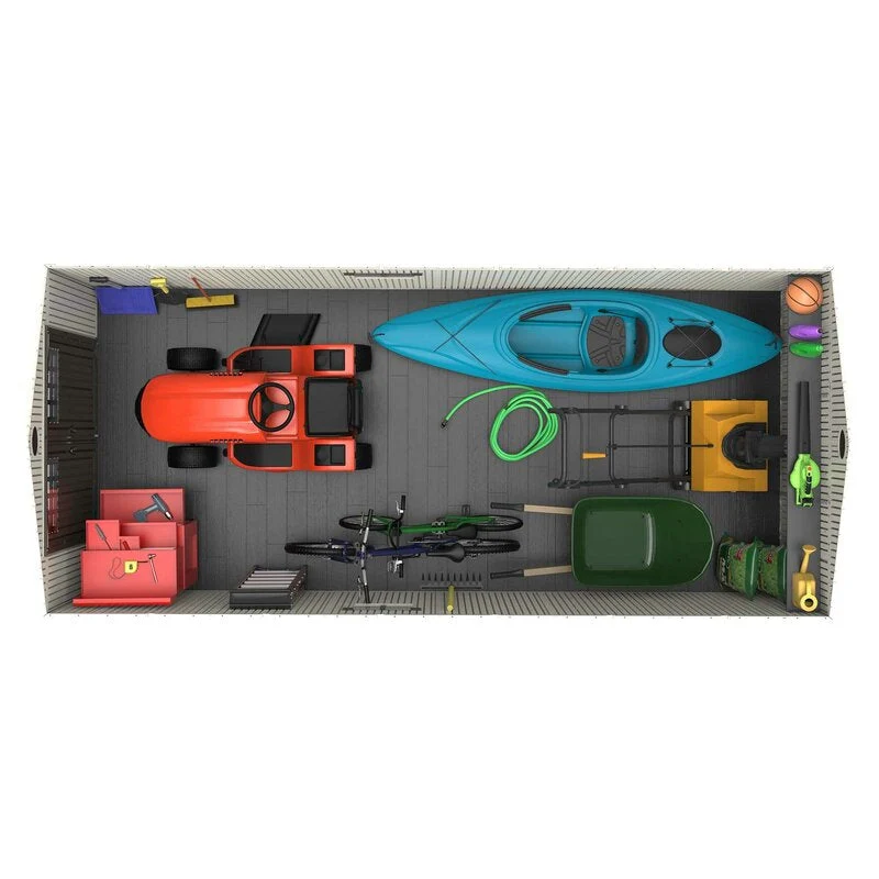 8 ft. W x 17.5 ft. D Plastic Storage Shed