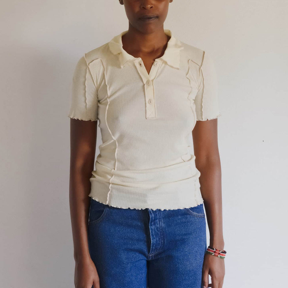 Baserange - Polo Omato - Off White