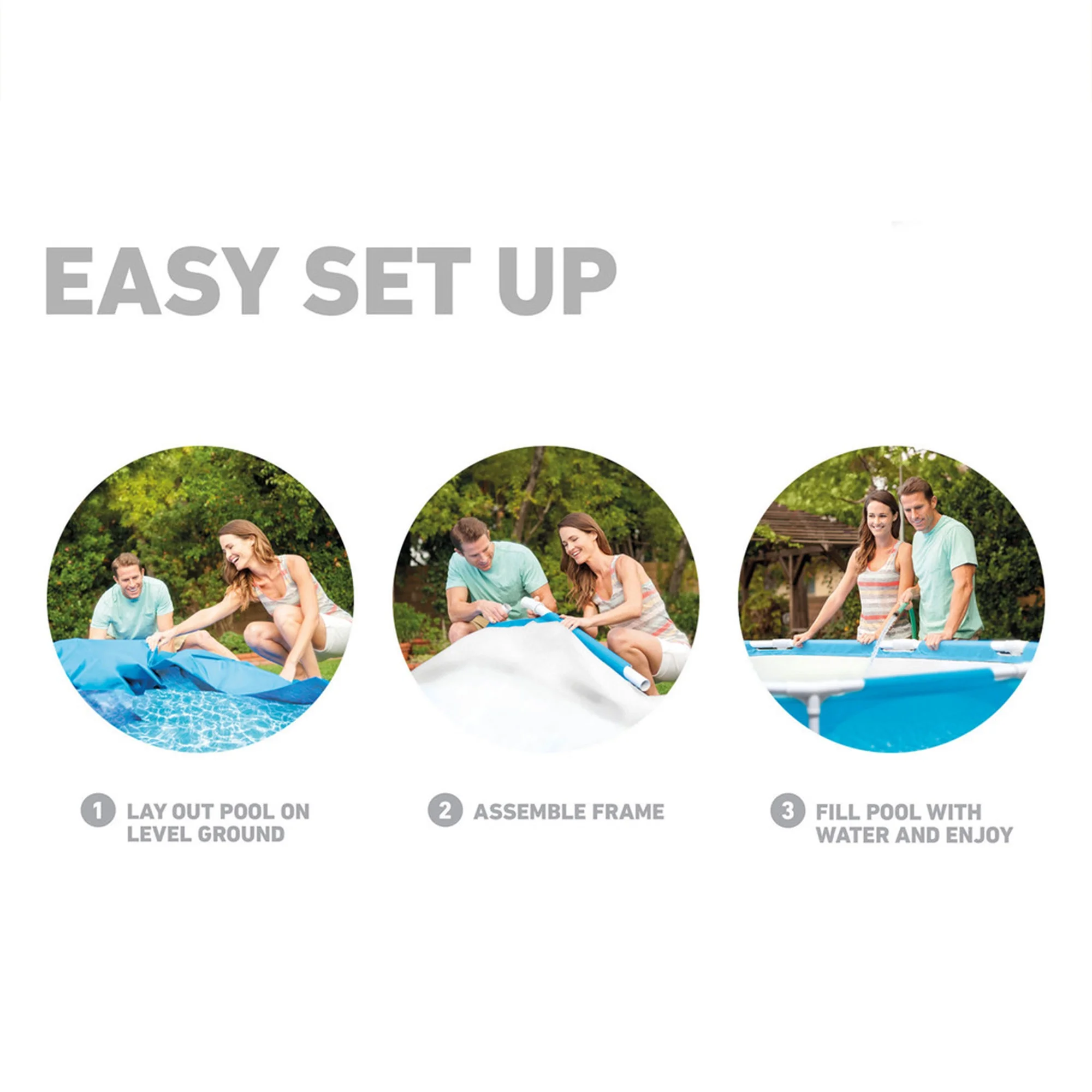 INTEX Round Metal Frame 8ft x 20in Above Ground Swimming Pool Set, Blue - Image 8