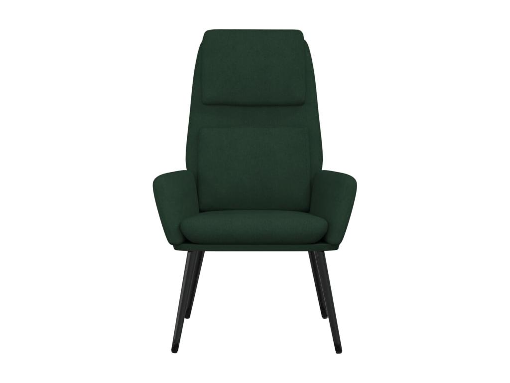 Sillón de Cozetiq de tela verde oscuro