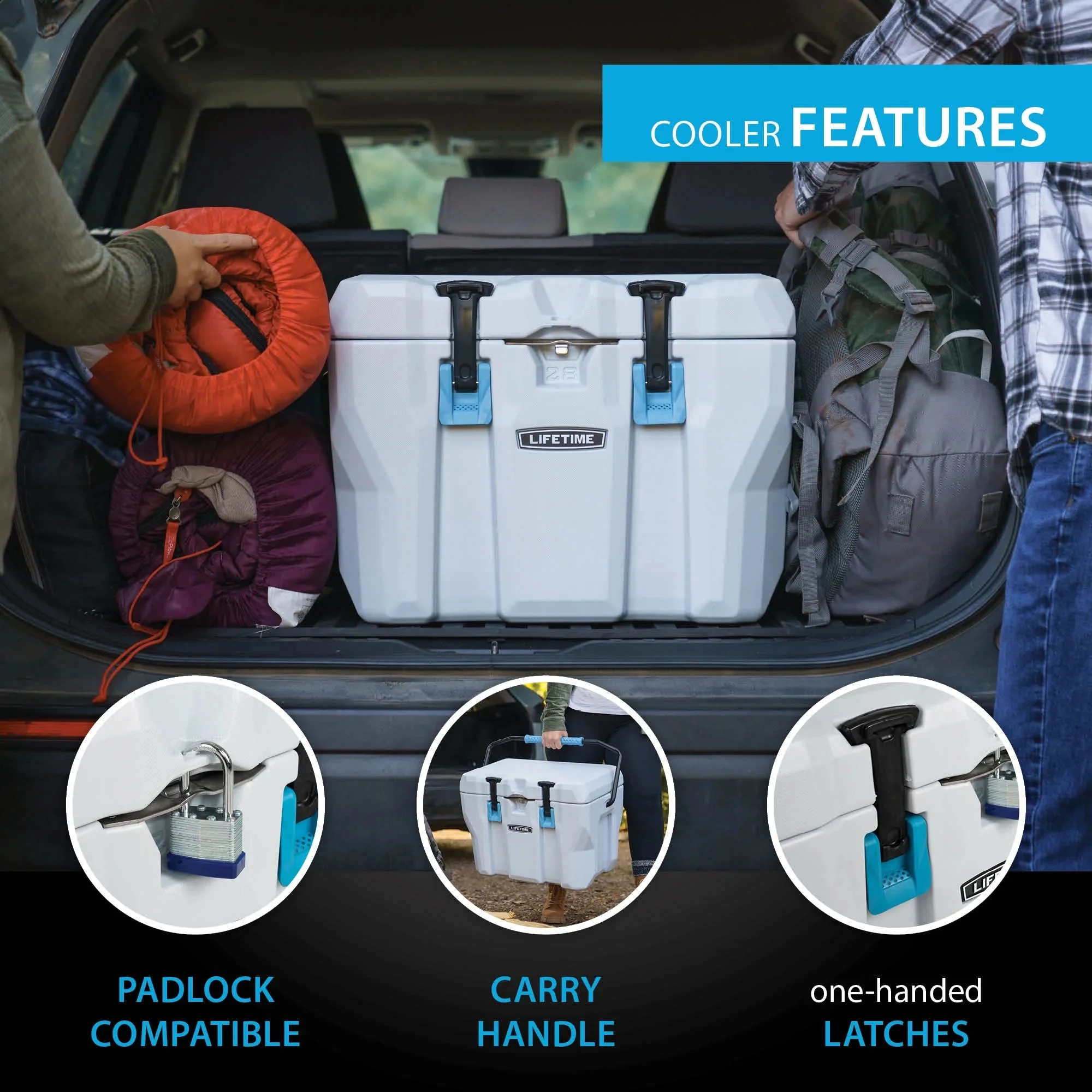 Lifetime Bear-Resistant High Performance Camping Cooler, 28 qt, 20 Can Capacity, Boulder Gray - 91289 - Image 10 Lifetime Bear-Resistant High Performance Camping Cooler, 28 qt, 20 Can Capacity, Boulder Gray - 91289 - Image 10