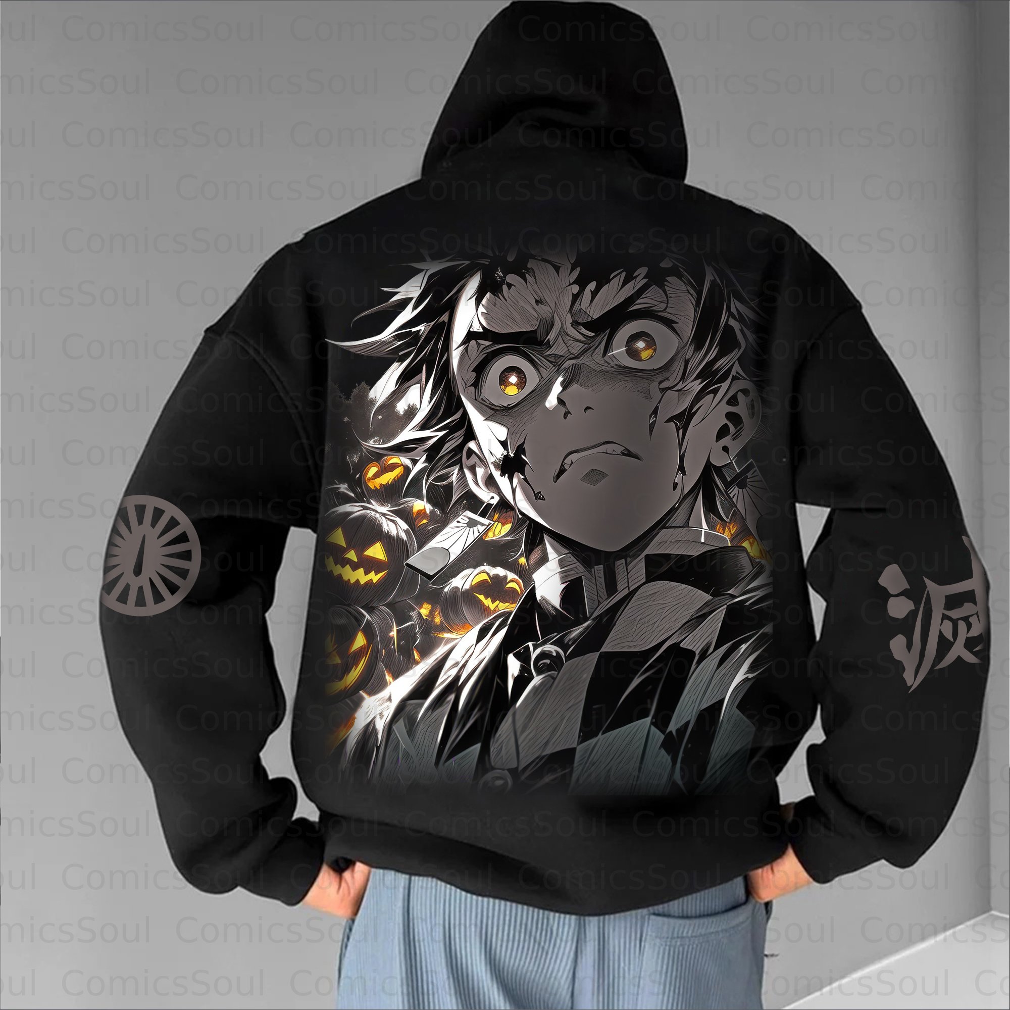 Unisex Halloween Anime Graphic Streetwear Vintage Hoodie