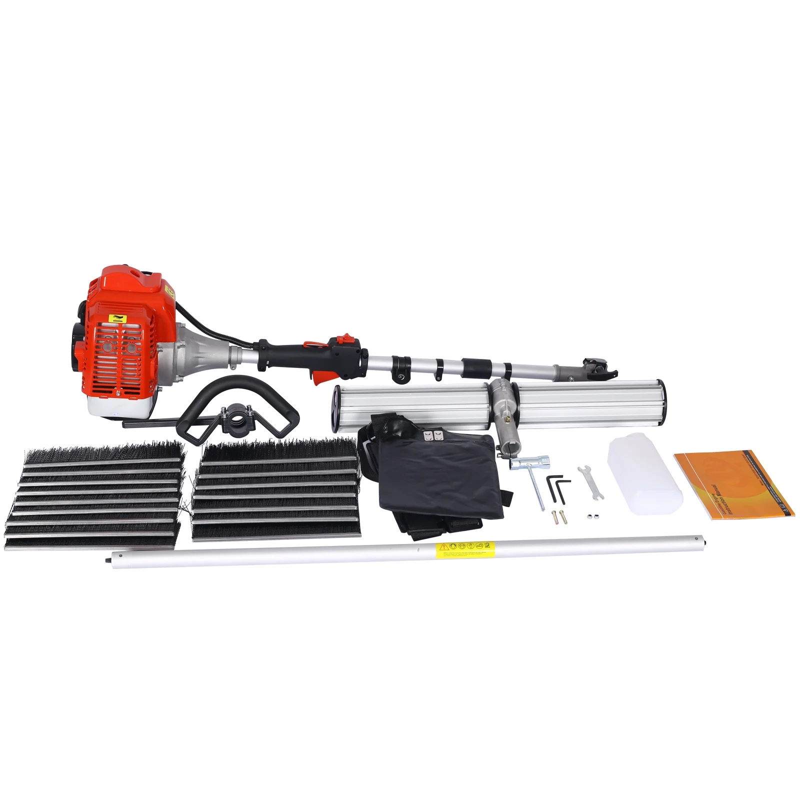 Power Snow Sweeper Brush Machine, 52cc Gasoline Walk-Behind Power Broom for Artificial Lawn Dirt Debris, 24" X 9" Brush, EPA Approved - Image 10