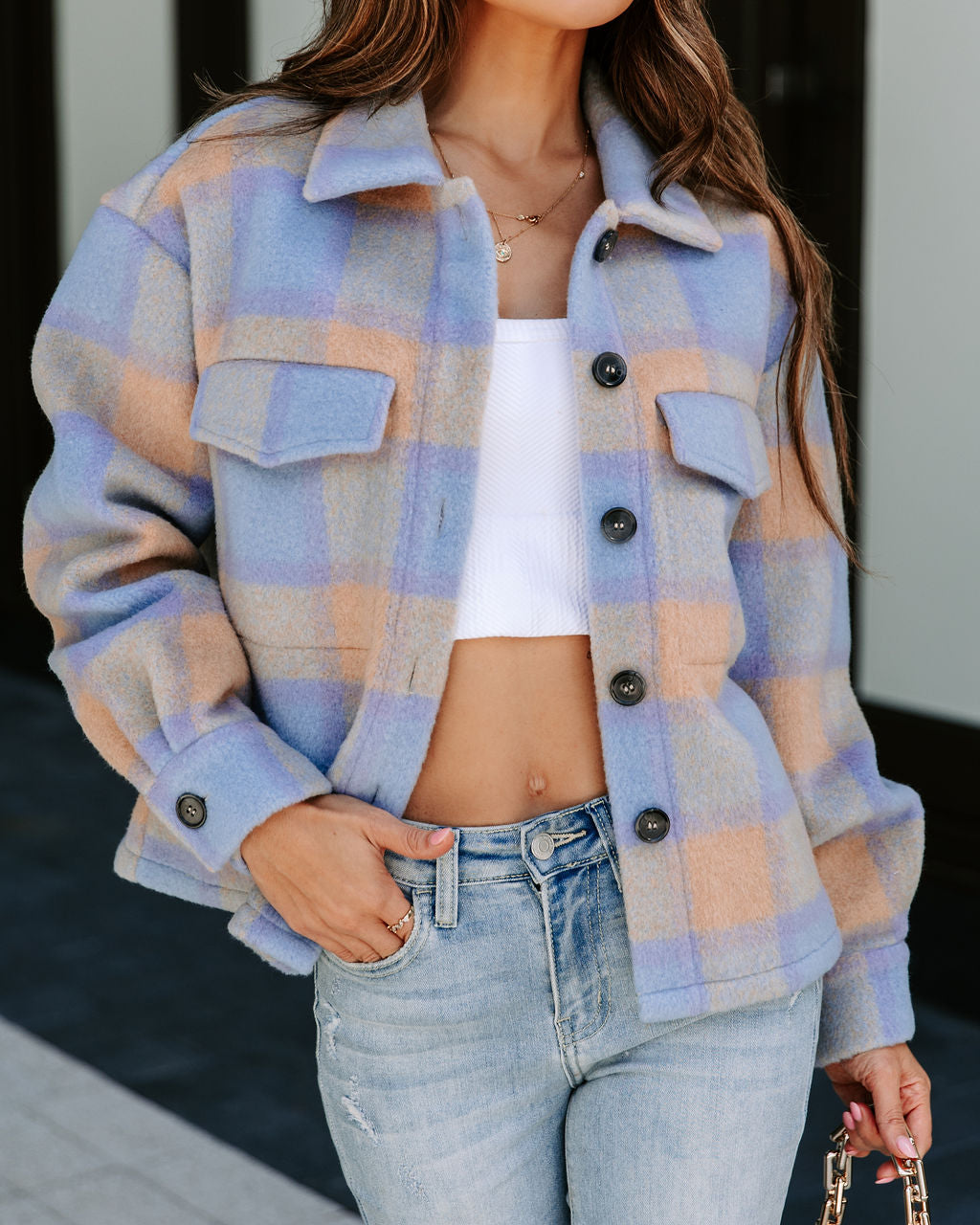 All Snuggled Up Plaid Jacket - Se7enfashion
