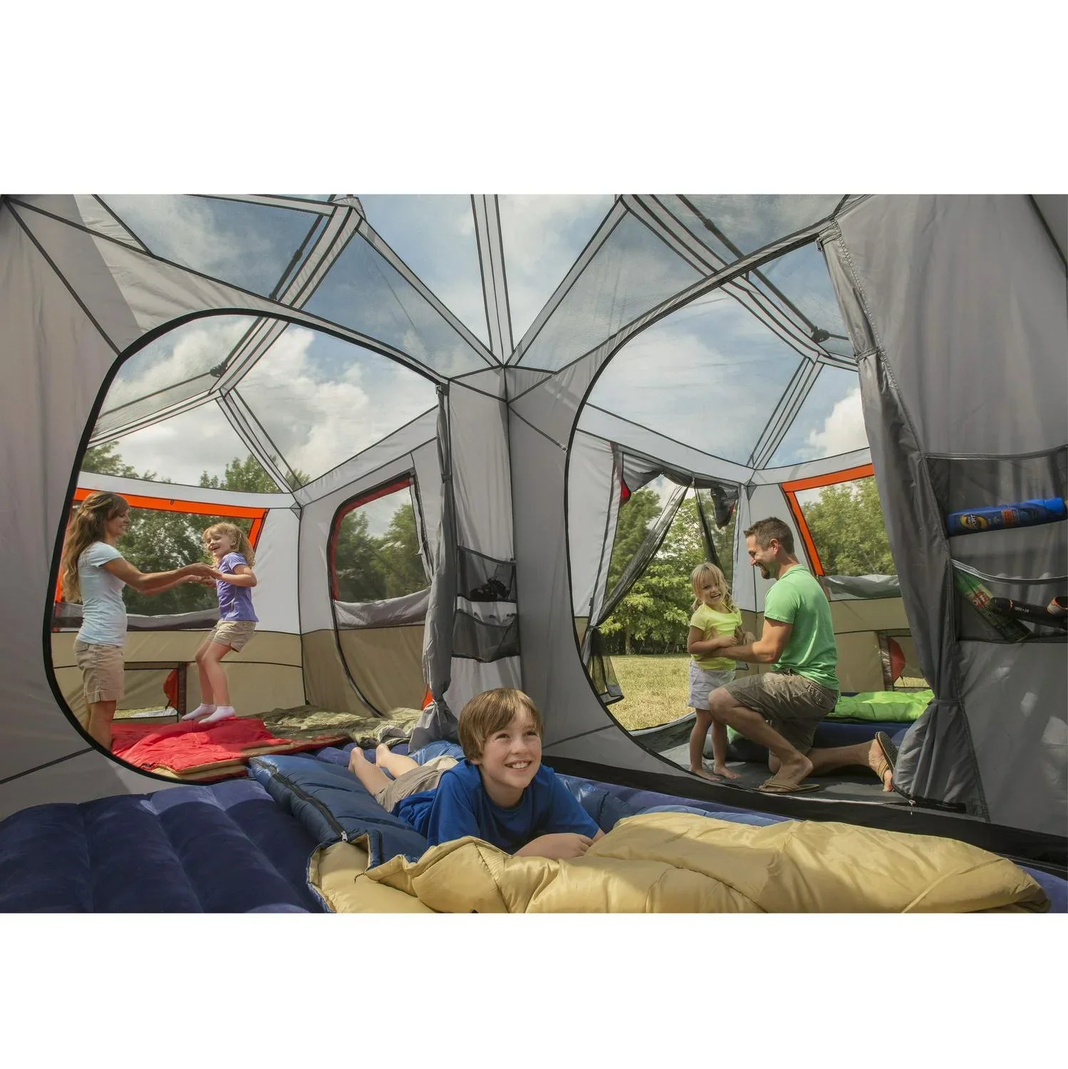 Ozark Trail 12-Person 3-Room Instant Cabin Tent, 16 x 16 Feet - WMT-161682B - Image 3 Ozark Trail 12-Person 3-Room Instant Cabin Tent, 16 x 16 Feet - WMT-161682B - Image 3