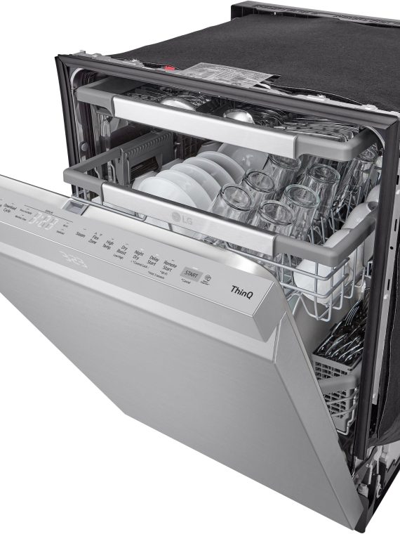 2025 24′′ Top Control Smart Built-In Stainless Steel Tub Dishwasher with 3rd Rack, QuadWash Pro and 42dba – Stainless Steel