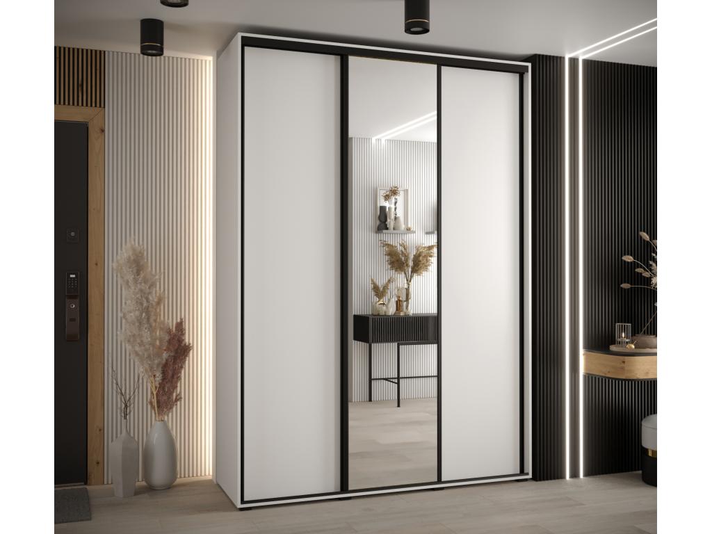 ARMARIO Nestleano 3 DE PUERTAS CORREDERAS 235 - 2/170/60 3 puertas Blanco/Blanco/Negro