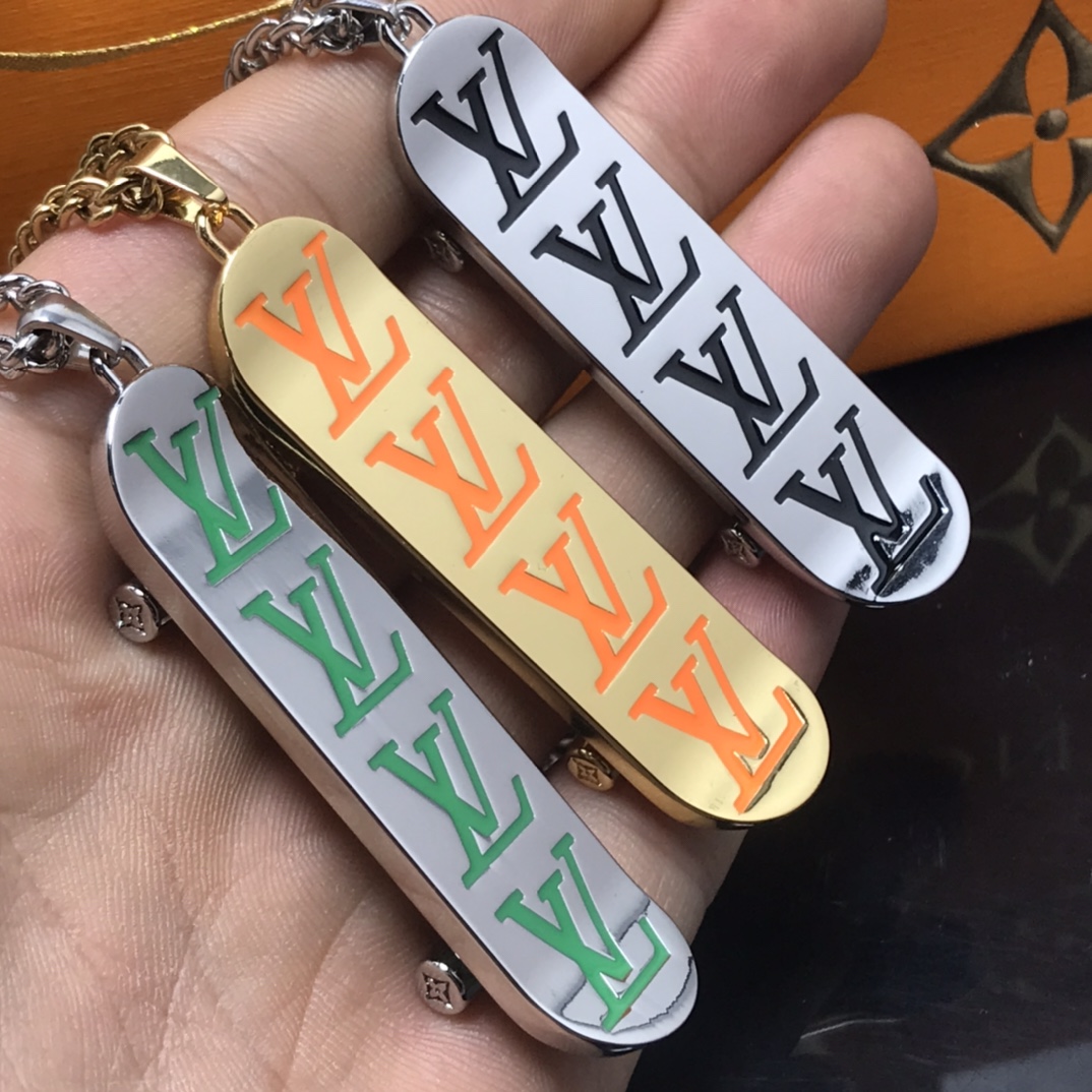 Louis Vuitton LV Skateboard Pendant Necklace - Original Replica Club