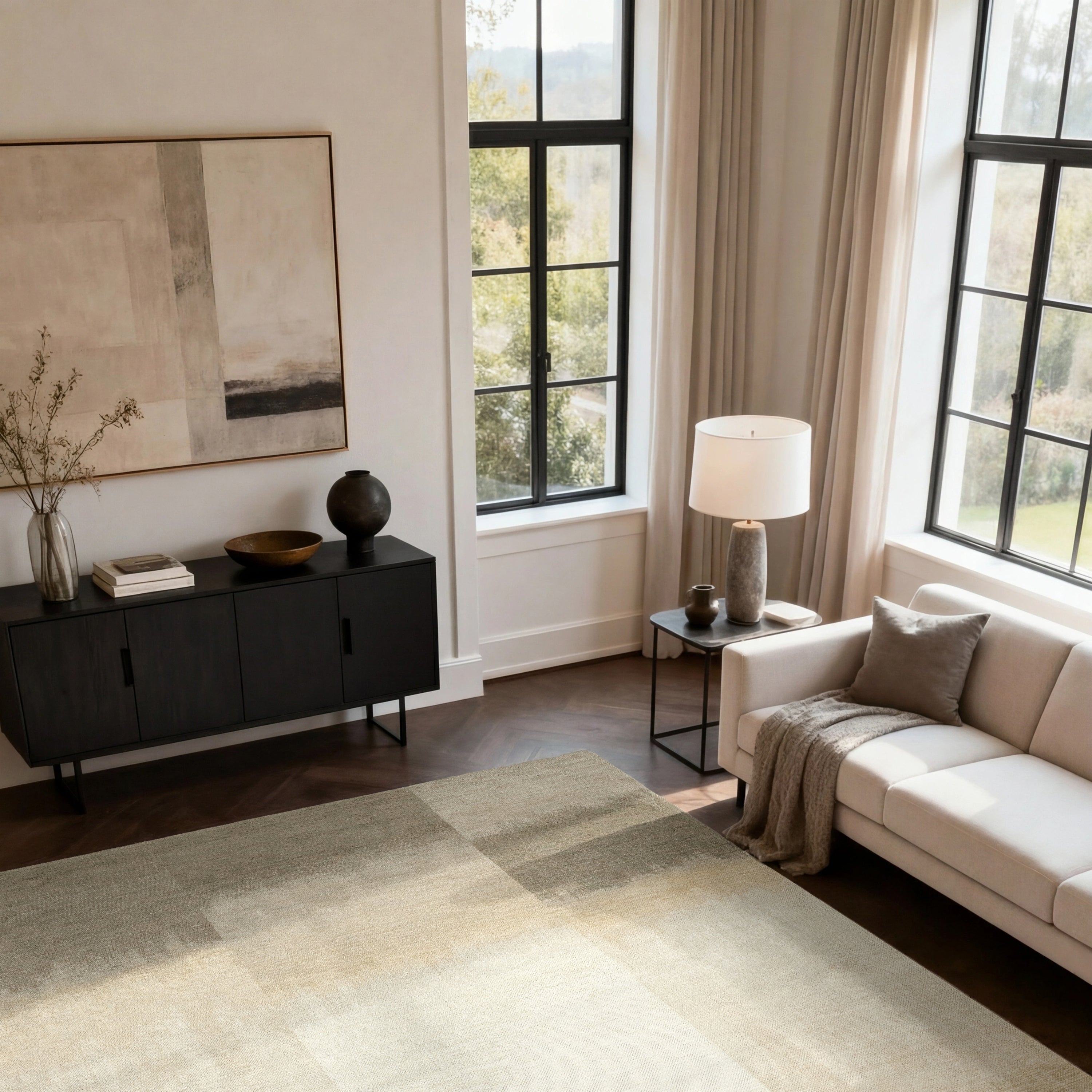 Louis de Poortere Sendai Vloerkleed 80 x 150 cm - Cottage Grey