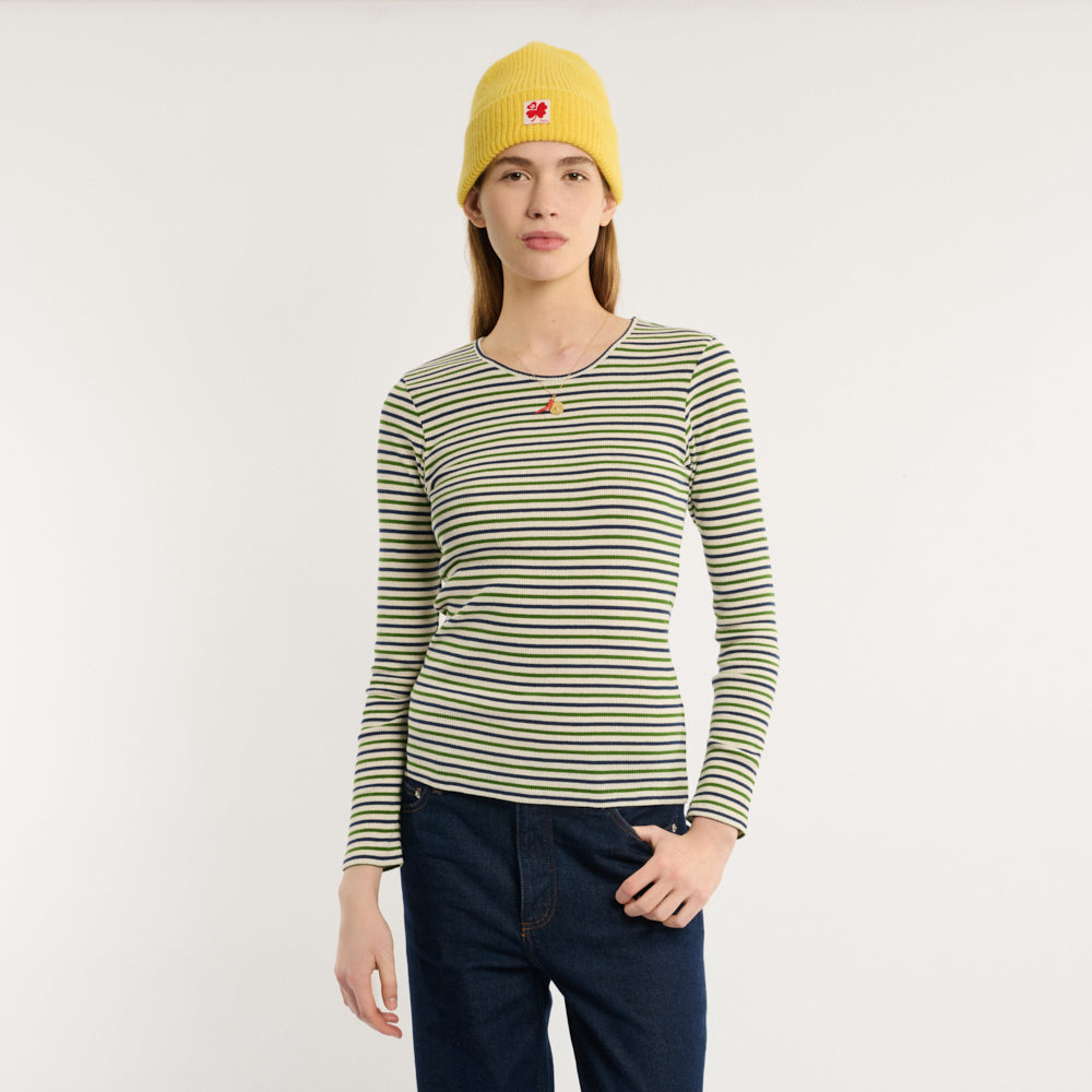 Merci - T-shirt Carla - Marine & Vert