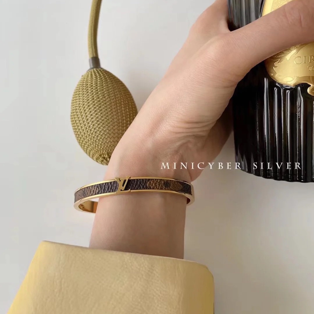 Louis Vuitton Vintage Leather Bangle Bracelet - Original Replica Club