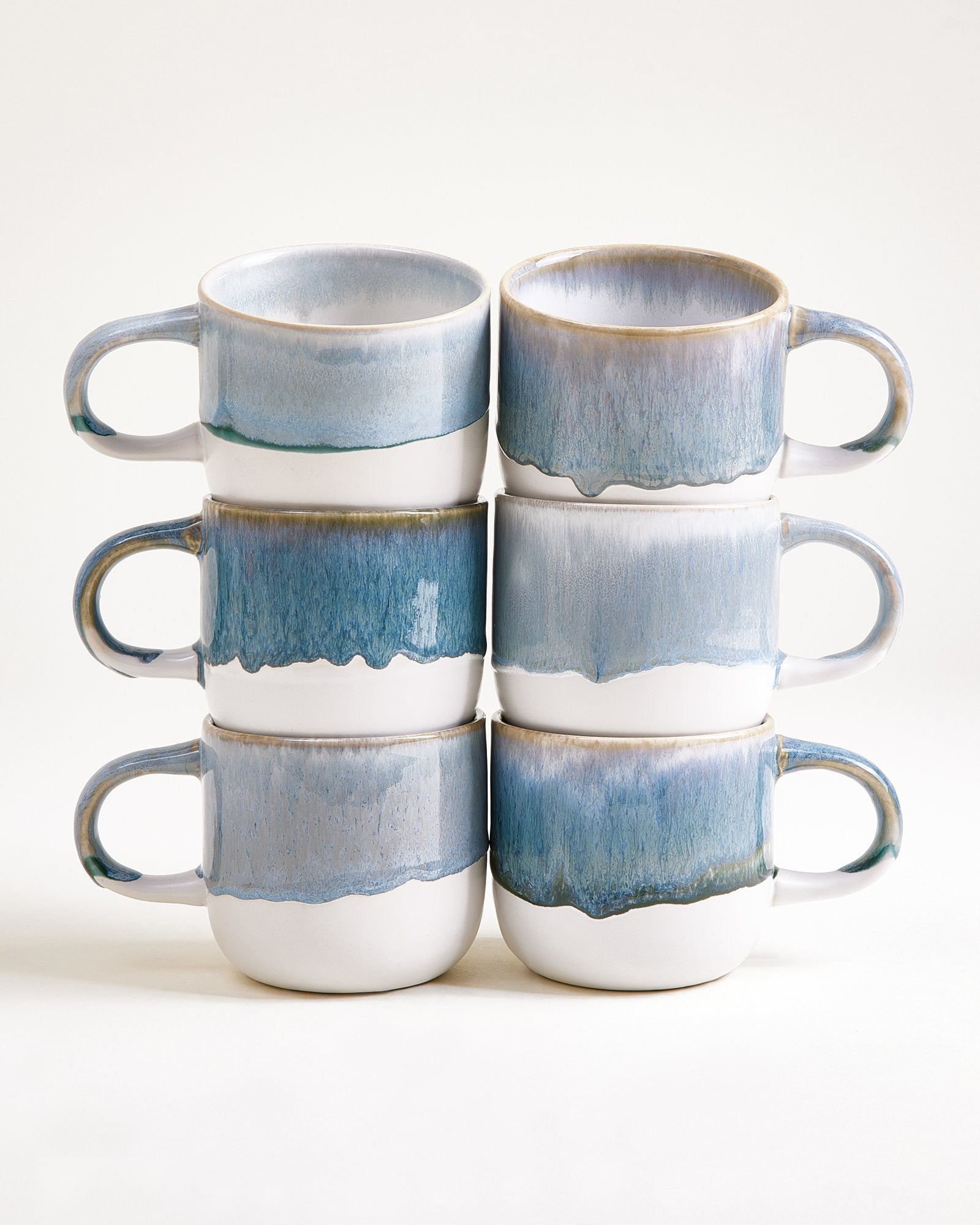 Coimbra Tasse groß graublau 6er-Set