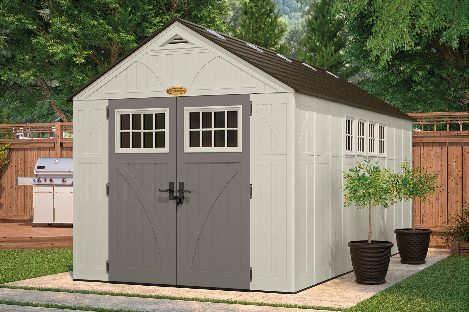 WAYFAIR Tremont Outdoor 8 Ft. W X 16 Ft. D Plastic Storage Shed