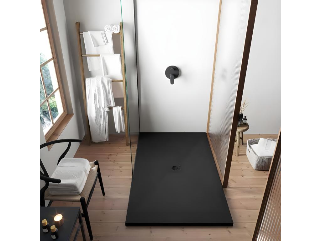 Plato de ducha pizarra DEXA NEGRO 70x180 cm rejilla color