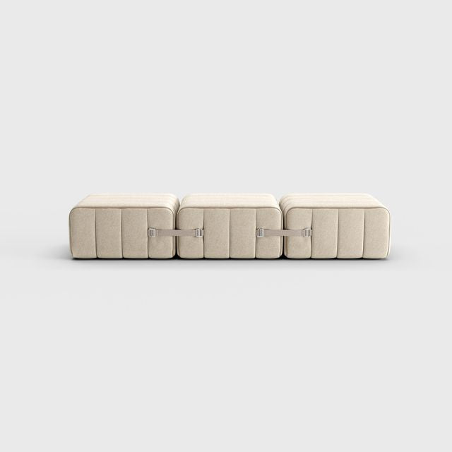 Curt-Set 3 - e.g. Flexibele bank - Jet - 9110 (Grijs   Beige)