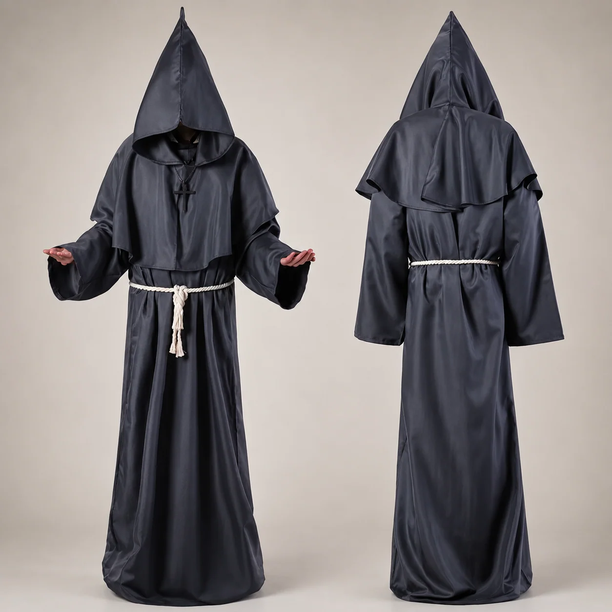 Halloween Costumes Womens Nun Robe Dress Up Outfit - Image 5 Halloween Costumes Womens Nun Robe Dress Up Outfit - Image 5