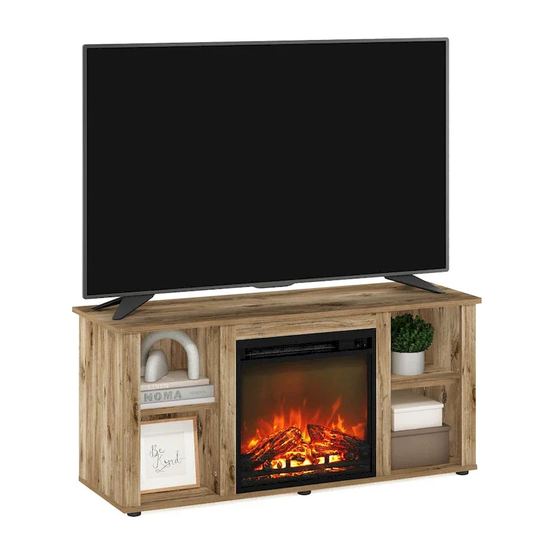 Furinno Jensen Fireplace TV Stand